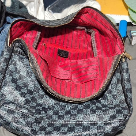Designer Checkered Black Backpack - Picture 4 of 5